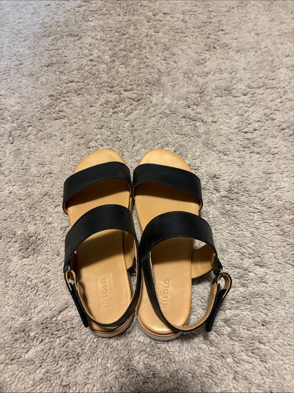 Nisolo Black Two-Strap Ankle Sandals - Picture 3 of 4